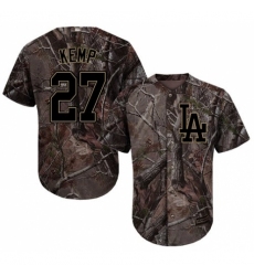 Men's Majestic Los Angeles Dodgers #27 Matt Kemp Authentic Camo Realtree Collection Flex Base MLB Jersey