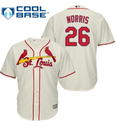 Men's Majestic St. Louis Cardinals #26 Bud Norris Replica Cream Alternate Cool Base MLB Jersey