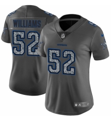 Women's Nike Dallas Cowboys #52 Connor Williams Gray Static Vapor Untouchable Limited NFL Jersey