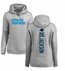 NFL Women's Nike Carolina Panthers #26 Donte Jackson Ash Backer Pullover Hoodie