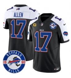 Men's Buffalo Bills #17 Josh Allen Black Alternate F.U.S.E. 4-Star C With Est. 1960 Vapor Untouchable Limited Football Stitched Jersey