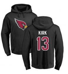 NFL Nike Arizona Cardinals #13 Christian Kirk Black Name & Number Logo Pullover Hoodie