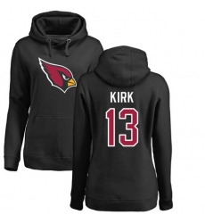 NFL Women's Nike Arizona Cardinals #13 Christian Kirk Black Name & Number Logo Pullover Hoodie