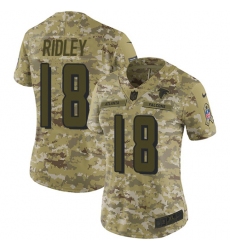 Women's Nike Atlanta Falcons #18 Calvin Ridley Limited Camo 2018 Salute to Service NFL Jersey