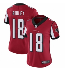 Women's Nike Atlanta Falcons #18 Calvin Ridley Red Team Color Vapor Untouchable Limited Player NFL Jersey