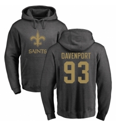 NFL Nike New Orleans Saints #93 Marcus Davenport Ash One Color Pullover Hoodie
