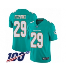 Men's Nike Miami Dolphins #29 Minkah Fitzpatrick Aqua Green Team Color Vapor Untouchable Limited Player 100th Season NFL Jersey