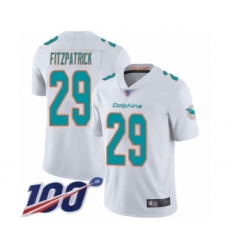 Men's Nike Miami Dolphins #29 Minkah Fitzpatrick White Vapor Untouchable Limited Player 100th Season NFL Jersey
