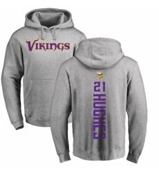 NFL Nike Minnesota Vikings #21 Mike Hughes Ash Backer Pullover Hoodie