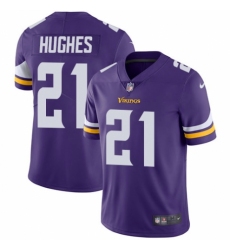 Youth Nike Minnesota Vikings #21 Mike Hughes Purple Team Color Vapor Untouchable Limited Player NFL Jersey