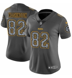 Women's Nike Pittsburgh Steelers #82 James Washington Gray Static Vapor Untouchable Limited NFL Jersey