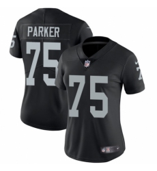 Women's Nike Oakland Raiders #75 Brandon Parker Black Team Color Vapor Untouchable Limited Player NFL Jersey