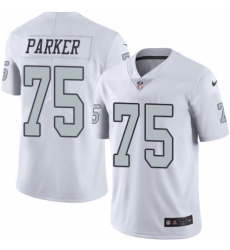 Youth Nike Oakland Raiders #75 Brandon Parker Limited White Rush Vapor Untouchable NFL Jersey