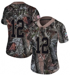 Women's Nike Baltimore Ravens #12 Jaleel Scott Limited Camo Salute to Service NFL Jersey