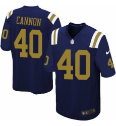 Men's Nike New York Jets #40 Trenton Cannon Limited Navy Blue Alternate NFL Jersey
