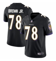 Youth Nike Baltimore Ravens #78 Orlando Brown Jr. Black Alternate Vapor Untouchable Limited Player NFL Jersey