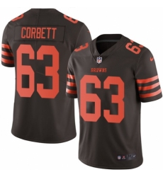 Men's Nike Cleveland Browns #63 Austin Corbett Limited Brown Rush Vapor Untouchable NFL Jersey