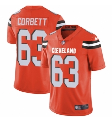 Youth Nike Cleveland Browns #63 Austin Corbett Orange Alternate Vapor Untouchable Limited Player NFL Jersey