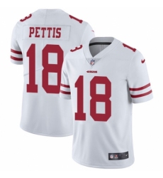 Youth Nike San Francisco 49ers #18 Dante Pettis White Vapor Untouchable Limited Player NFL Jersey