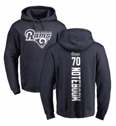 NFL Nike Los Angeles Rams #70 Joseph Noteboom Navy Blue Backer Pullover Hoodie