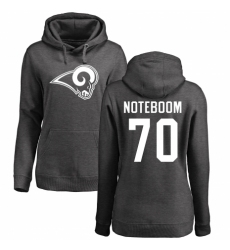 NFL Women's Nike Los Angeles Rams #70 Joseph Noteboom Ash One Color Pullover Hoodie