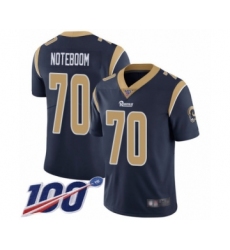 Youth Los Angeles Rams #70 Joseph Noteboom Navy Blue Team Color Vapor Untouchable Limited Player 100th Season Football Jersey