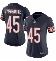 Women's Nike Chicago Bears #45 Joel Iyiegbuniwe Navy Blue Team Color Vapor Untouchable Limited Player NFL Jersey