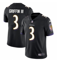 Youth Nike Baltimore Ravens #3 Robert Griffin III Black Alternate Vapor Untouchable Limited Player NFL Jersey