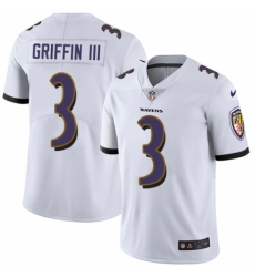 Youth Nike Baltimore Ravens #3 Robert Griffin III White Vapor Untouchable Limited Player NFL Jersey