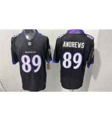 Men's Baltimore Ravens #89 Mark Andrews Black 2026 F.U.S.E. Vapor Limited Football Stitched Jersey