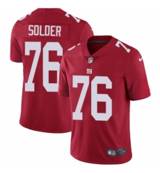 Youth Nike New York Giants #76 Nate Solder Red Alternate Vapor Untouchable Limited Player NFL Jersey