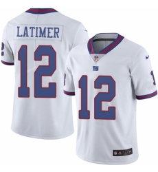 Men's Nike New York Giants #12 Cody Latimer Limited White Rush Vapor Untouchable NFL Jersey