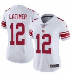 Women's Nike New York Giants #12 Cody Latimer White Vapor Untouchable Limited Player NFL Jersey