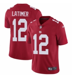 Youth Nike New York Giants #12 Cody Latimer Red Alternate Vapor Untouchable Limited Player NFL Jersey