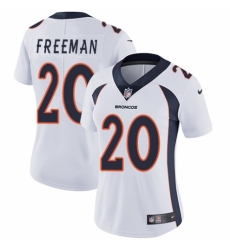 Women's Nike Denver Broncos #20 Royce Freeman White Vapor Untouchable Limited Player NFL Jersey