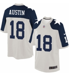 Men's Nike Dallas Cowboys #18 Tavon Austin Limited White Throwback Alternate NFL Jersey