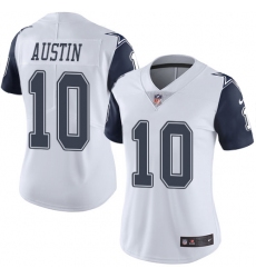 Women's Nike Dallas Cowboys #10 Tavon Austin Limited White Rush Vapor Untouchable NFL Jersey