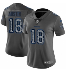 Women's Nike Dallas Cowboys #18 Tavon Austin Gray Static Vapor Untouchable Limited NFL Jersey