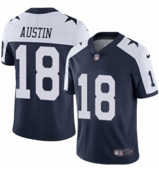 Youth Nike Dallas Cowboys #18 Tavon Austin Navy Blue Throwback Alternate Vapor Untouchable Limited Player NFL Jersey