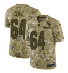 Men's Nike Arizona Cardinals #64 Mason Cole Limited Camo 2018 Salute to Service NFL Jersey