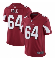 Men's Nike Arizona Cardinals #64 Mason Cole Red Team Color Vapor Untouchable Limited Player NFL Jersey