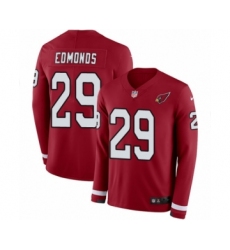 Men's Nike Arizona Cardinals #29 Chase Edmonds Limited Red Therma Long Sleeve NFL Jersey