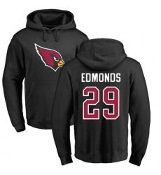 NFL Nike Arizona Cardinals #29 Chase Edmonds Black Name & Number Logo Pullover Hoodie