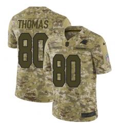 Men's Nike Carolina Panthers #80 Ian Thomas Limited Camo 2018 Salute to Service NFL Jersey
