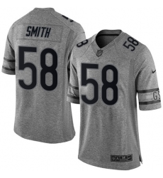 Men's Nike Chicago Bears #58 Roquan Smith Limited Gray Gridiron NFL Jersey