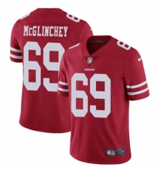 Men's Nike San Francisco 49ers #69 Mike McGlinchey Red Team Color Vapor Untouchable Limited Player NFL Jersey
