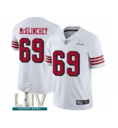 Youth San Francisco 49ers #69 Mike McGlinchey Limited White Rush Vapor Untouchable Super Bowl LIV Bound Football Jersey