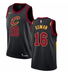 Men's Nike Cleveland Cavaliers #16 Cedi Osman Authentic Black NBA Jersey Statement Edition