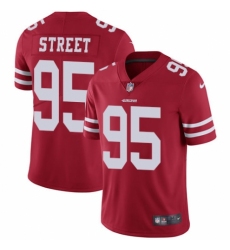 Men's Nike San Francisco 49ers #95 Kentavius Street Red Team Color Vapor Untouchable Limited Player NFL Jersey