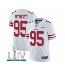 Men's San Francisco 49ers #95 Kentavius Street White Vapor Untouchable Limited Player Super Bowl LIV Bound Football Jersey